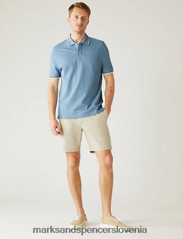 polo majica s konico iz čistega bombaža lahke letalske sile Marks & Spencer oblačila moški 6T8F6X5059