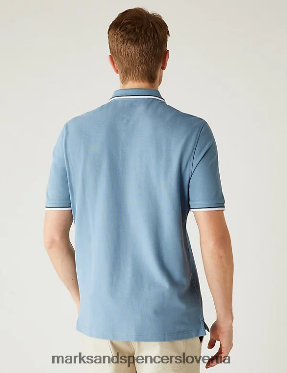 polo majica s konico iz čistega bombaža lahke letalske sile Marks & Spencer oblačila moški 6T8F6X5059