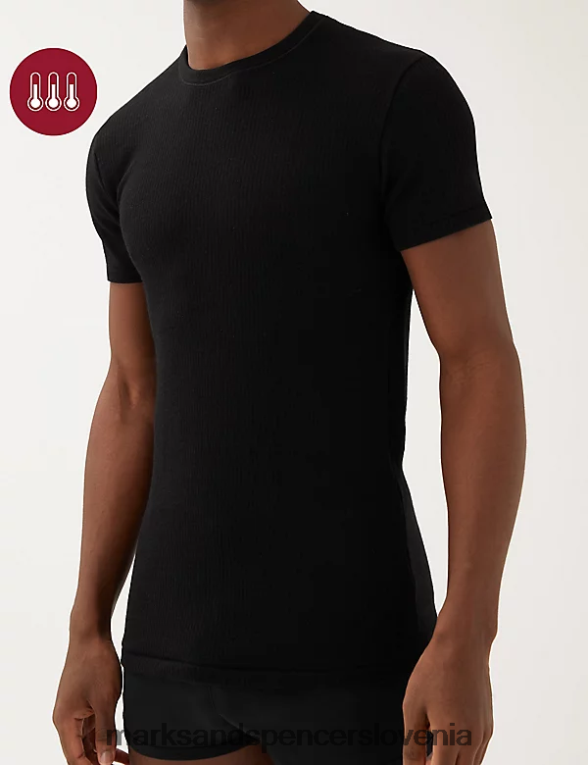 top s kratkimi rokavi heatgen maximum termo Črna Marks & Spencer oblačila moški 6T8F6X6964