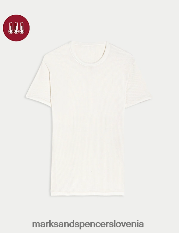top s kratkimi rokavi heatgen maximum termo slonovina Marks & Spencer oblačila moški 6T8F6X7300
