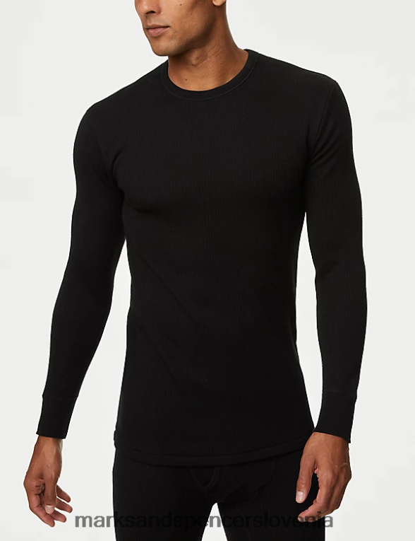 top z dolgimi rokavi heatgen maximum termo Črna Marks & Spencer oblačila moški 6T8F6X5379