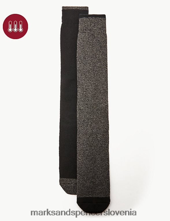 2pk heatgen termo nogavice za maksimalno toploto siva mešanica Marks & Spencer oblačila moški 6T8F6X7062