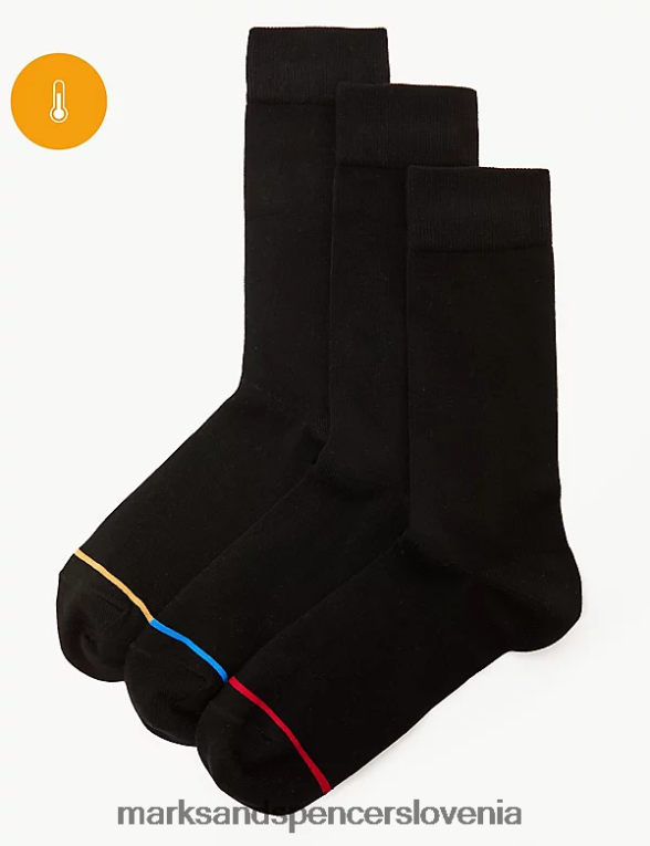 3pk heatgen lahke termo nogavice črna mešanica Marks & Spencer oblačila moški 6T8F6X7160