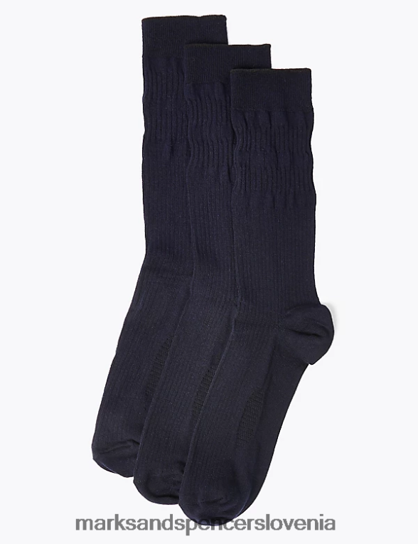 3pk nežen oprijem cool & fresh nogavice mornarica Marks & Spencer oblačila moški 6T8F6X6867