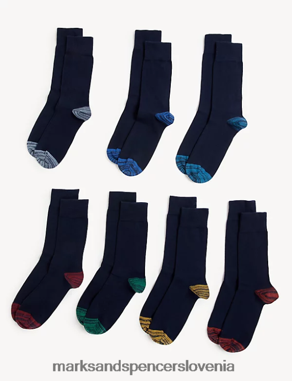 7pk kul in sveže nogavice mornarska mešanica Marks & Spencer oblačila moški 6T8F6X5504