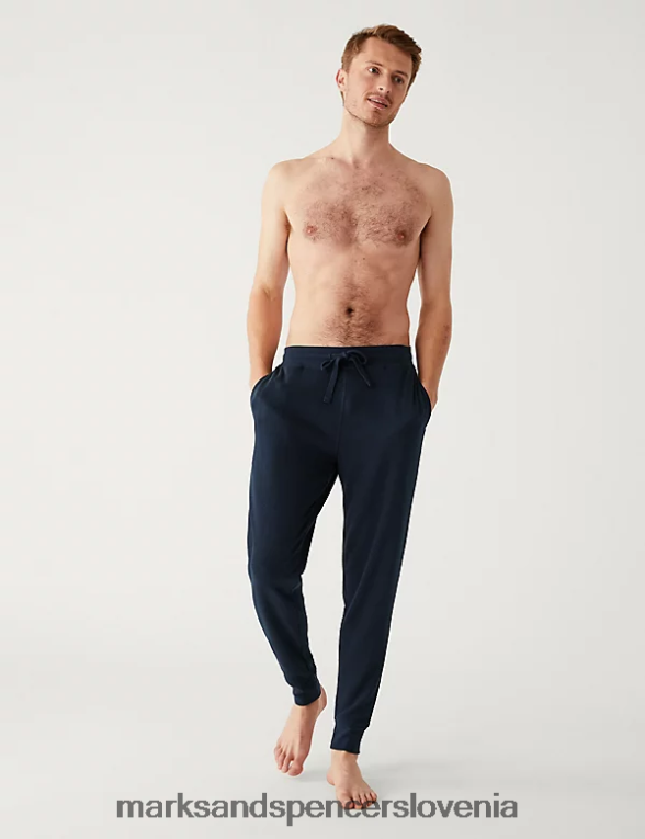 bombažni supersoft vafelj spodnji del salonarjev temna mornarica Marks & Spencer oblačila moški 6T8F6X6636