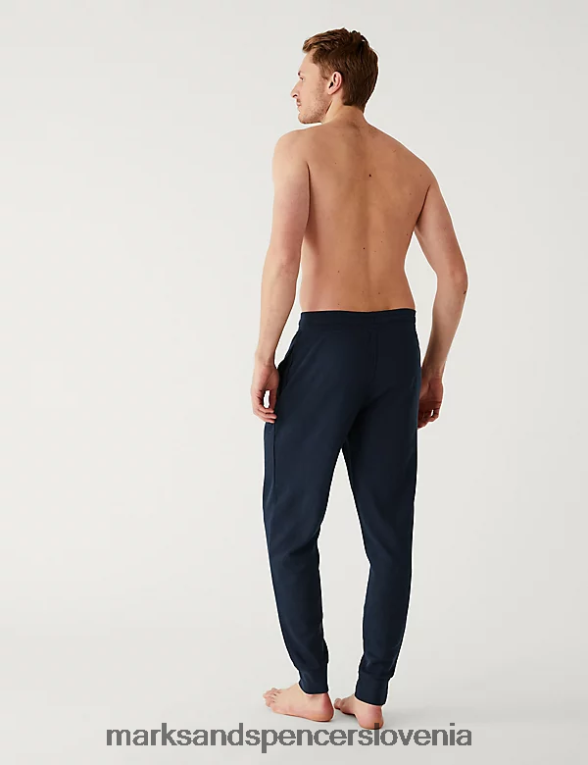 bombažni supersoft vafelj spodnji del salonarjev temna mornarica Marks & Spencer oblačila moški 6T8F6X6636