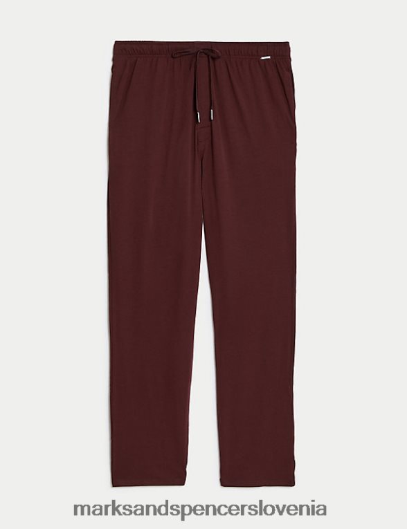 supersoft spodnji del pižame iz mešanice bombaža temno klaret Marks & Spencer oblačila moški 6T8F6X7307