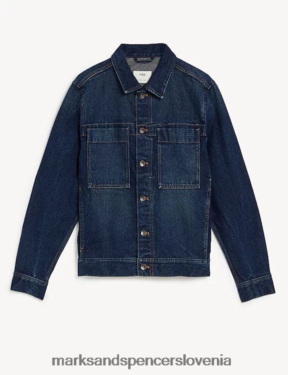 Denim jakna indigo Marks & Spencer oblačila moški 6T8F6X5637