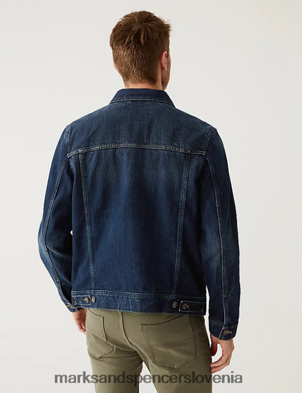 Denim jakna indigo Marks & Spencer oblačila moški 6T8F6X5637
