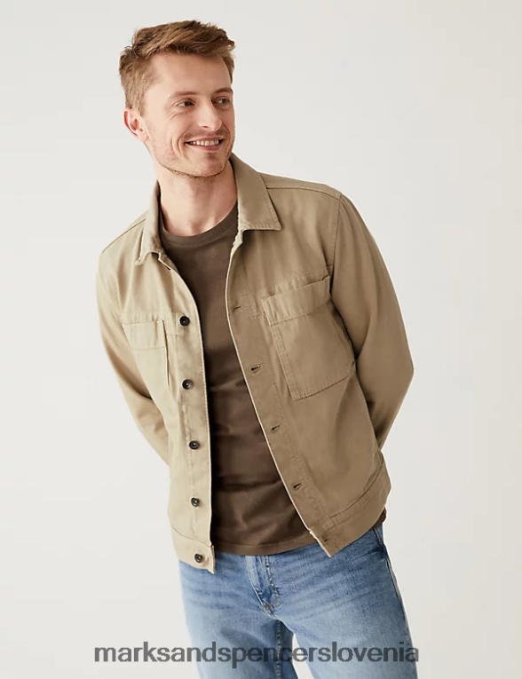 Denim jakna svetel kamen Marks & Spencer oblačila moški 6T8F6X5249