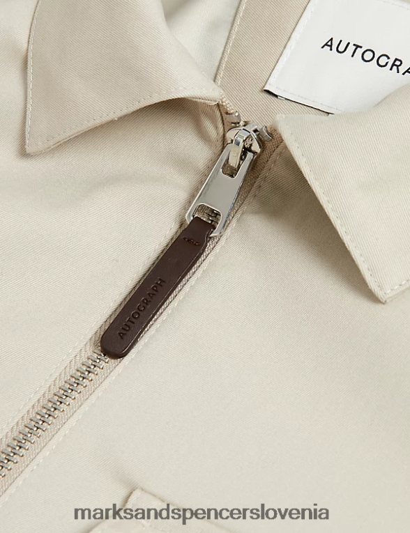 Harrington jakna iz čistega bombaža kamen Marks & Spencer oblačila moški 6T8F6X5053