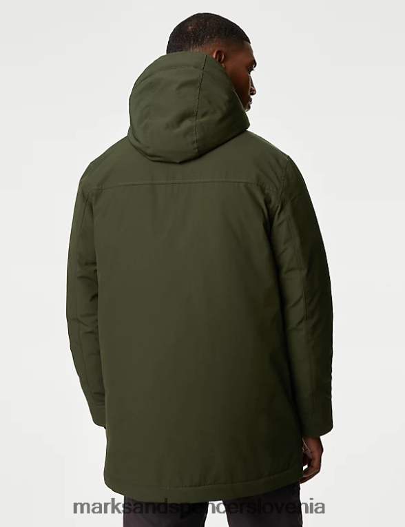 jakna parka s kapuco in termotop kaki Marks & Spencer oblačila moški 6T8F6X6139
