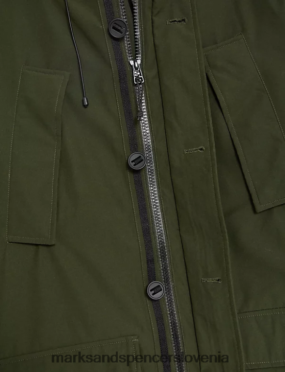 jakna parka s kapuco in termotop kaki Marks & Spencer oblačila moški 6T8F6X6139