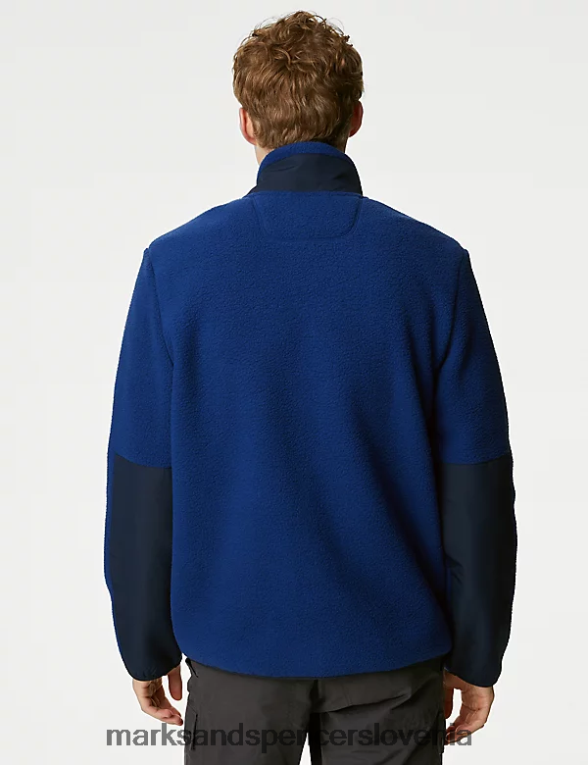 jakna z zadrgo iz polarnega flisa temno modra Marks & Spencer oblačila moški 6T8F6X5481