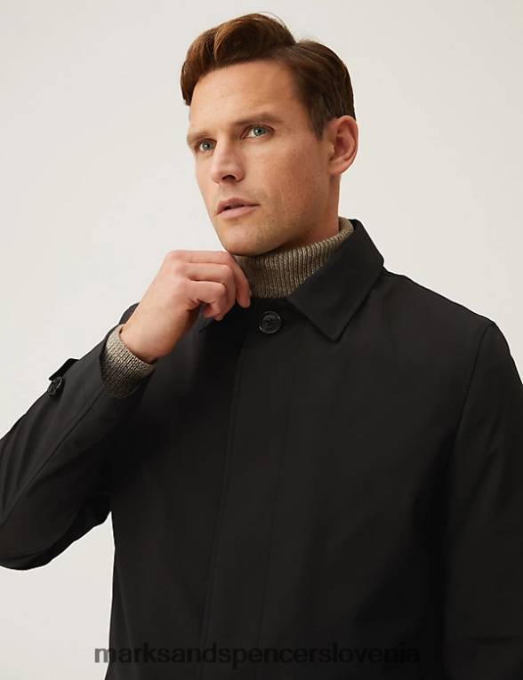 klasični podloženi mac Črna Marks & Spencer oblačila moški 6T8F6X7063
