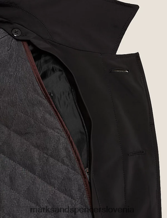 klasični podloženi mac Črna Marks & Spencer oblačila moški 6T8F6X7063