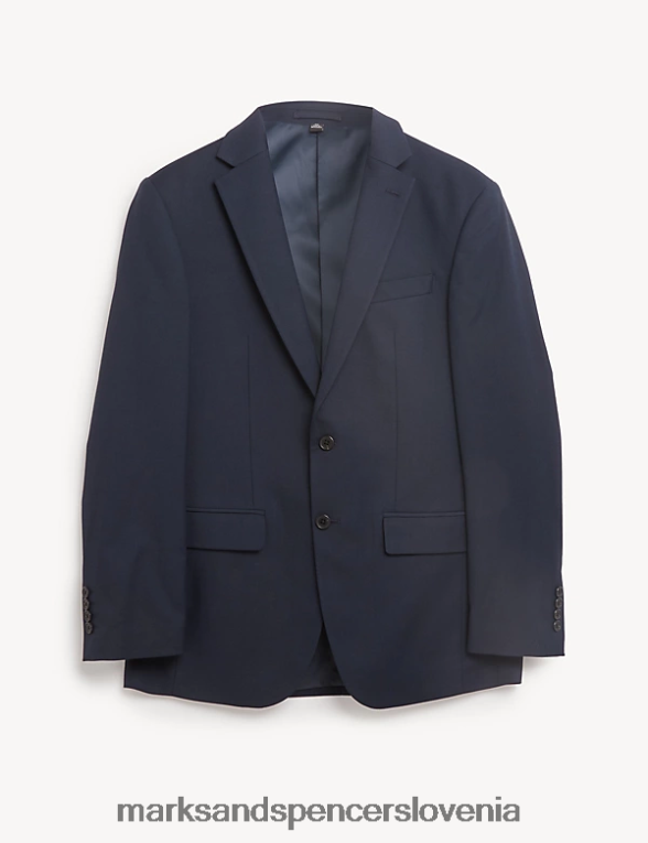 navaden fit raztegljiv suknjič mornarica Marks & Spencer oblačila moški 6T8F6X5601