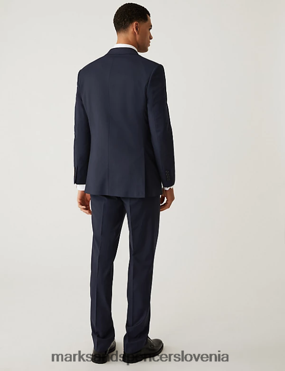 navaden fit raztegljiv suknjič mornarica Marks & Spencer oblačila moški 6T8F6X5601