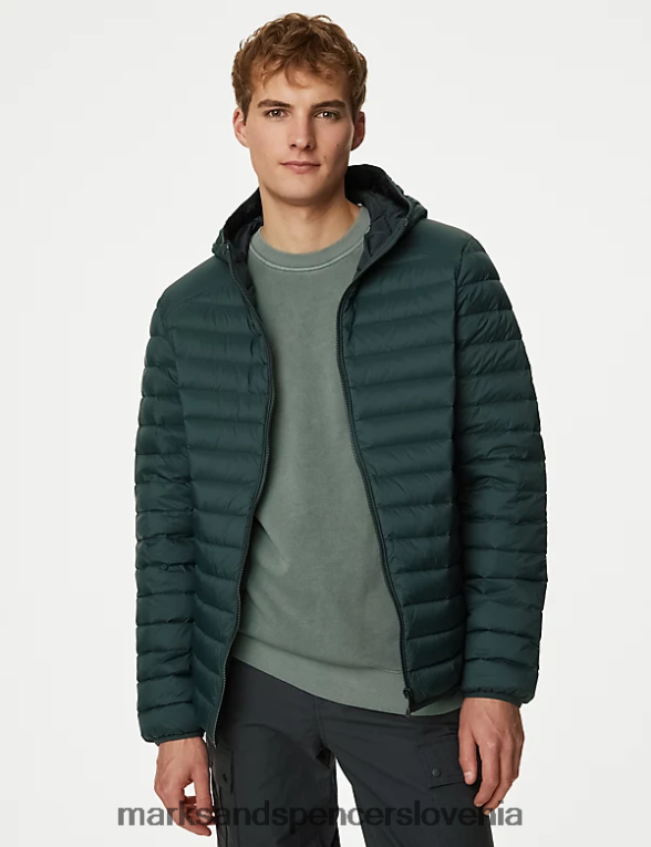 pernato in puhovko z nevihtnim oblačilom steklenica zelena Marks & Spencer oblačila moški 6T8F6X5432