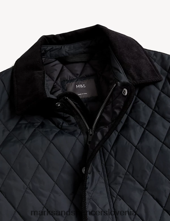 prešita uporabna jakna z nevihtnim oblačilom. Črna Marks & Spencer oblačila moški 6T8F6X5392