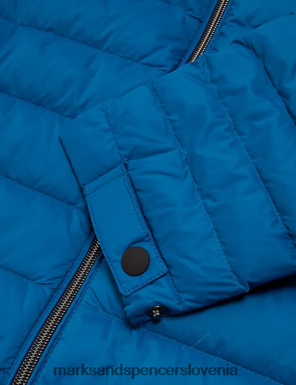 puhovka s perjem in puhom modra Marks & Spencer oblačila moški 6T8F6X7153