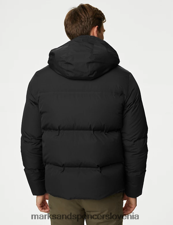 puhovka s perjem in puhom Črna Marks & Spencer oblačila moški 6T8F6X6747