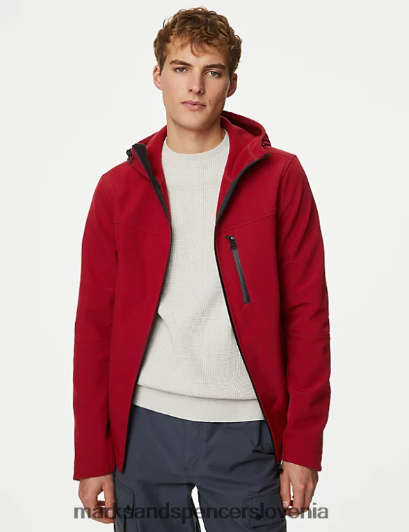 s flisom podložen anorak z nevihtnim oblačilom rdeča Marks & Spencer oblačila moški 6T8F6X5042