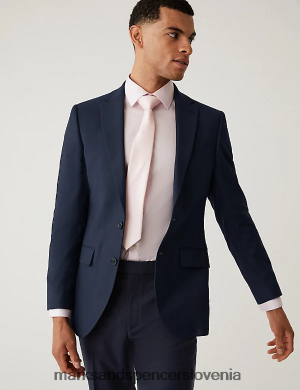 tanka raztegljiva jakna mornarica Marks & Spencer oblačila moški 6T8F6X5414