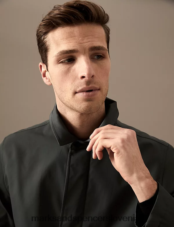 tehnični mac z nevihtno obleko siva Marks & Spencer oblačila moški 6T8F6X5519