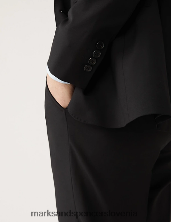 ultimativni slim fit volnene mešane jakne Črna Marks & Spencer oblačila moški 6T8F6X5793