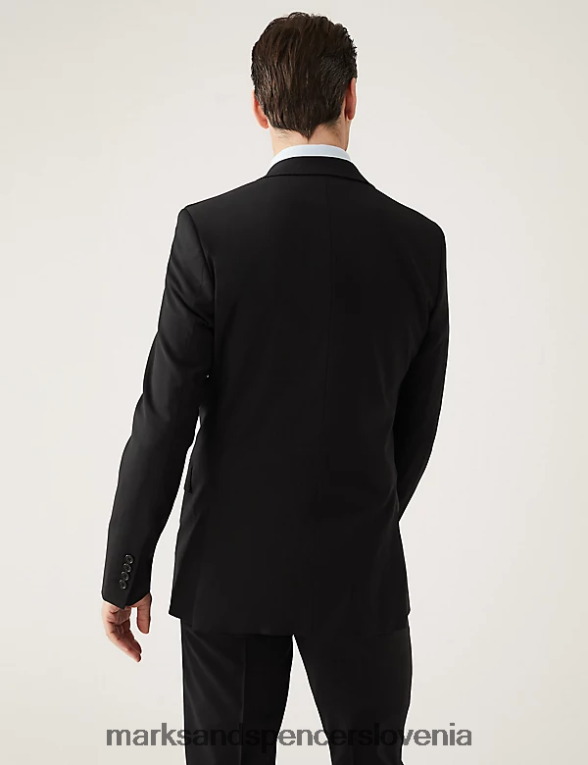 ultimativni slim fit volnene mešane jakne Črna Marks & Spencer oblačila moški 6T8F6X5793