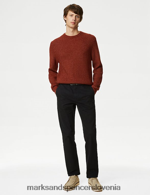 super mehak pulover z okroglim izrezom paprika Marks & Spencer oblačila moški 6T8F6X5796