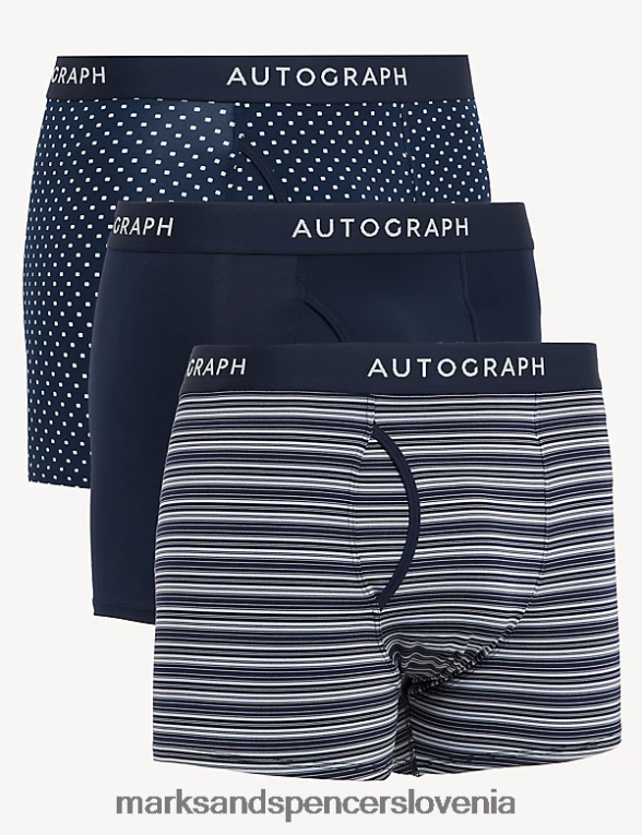 3pk debla z različnimi vzorci mornarica Marks & Spencer oblačila moški 6T8F6X6786