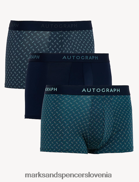 3pk geometrijski hipsterji mornarica Marks & Spencer oblačila moški 6T8F6X5247