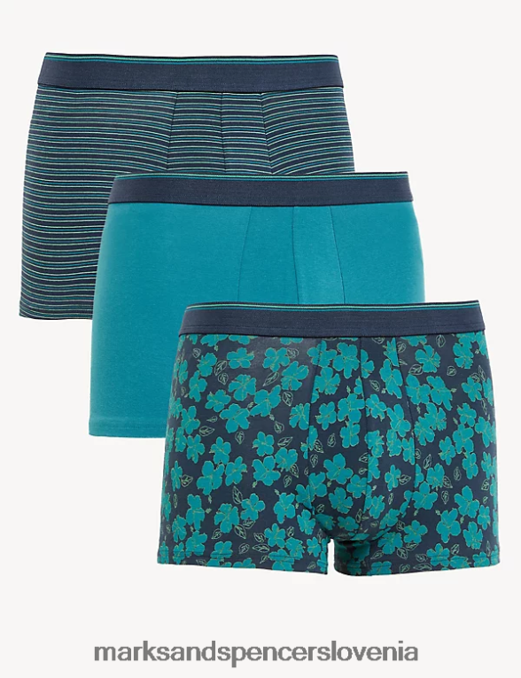 3pk hipster s potiskom hibiskusa vodomec Marks & Spencer oblačila moški 6T8F6X6141