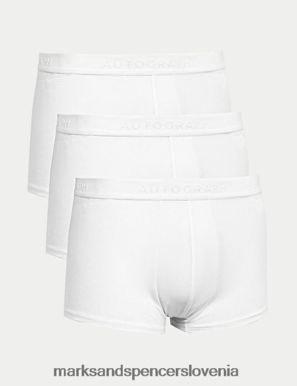 3pk supima hipsterji iz mešanice bombaža bela Marks & Spencer oblačila moški 6T8F6X7226