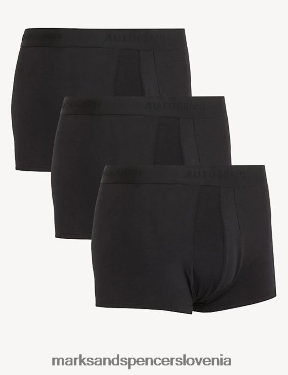3pk supima hipsterji iz mešanice bombaža Črna Marks & Spencer oblačila moški 6T8F6X7549