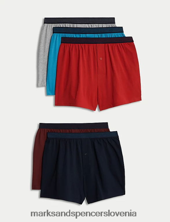 5pk boksarice iz čistega bombaža cool & fresh multi Marks & Spencer oblačila moški 6T8F6X4956
