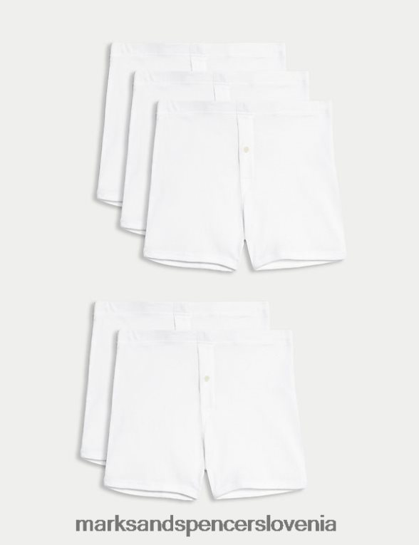 5pk debla iz čistega bombaža bela Marks & Spencer oblačila moški 6T8F6X6166