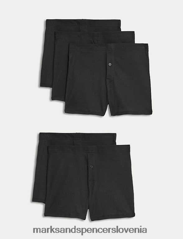 5pk debla iz čistega bombaža Črna Marks & Spencer oblačila moški 6T8F6X5799