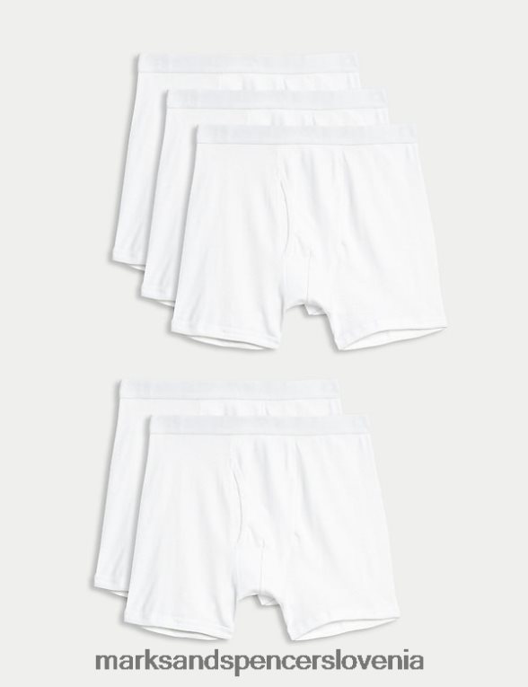 5pk čistega bombaža cool & fresh kovčki bela Marks & Spencer oblačila moški 6T8F6X5255