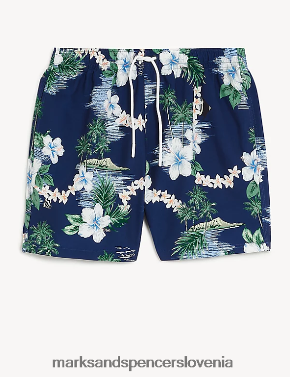 kratke suhe kopalke s havajskim potiskom mornarska mešanica Marks & Spencer oblačila moški 6T8F6X6077