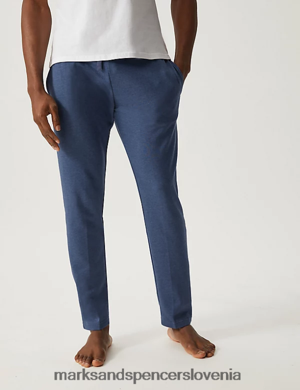 tekaške hlače z ravnimi nogami iz bogatega bombaža denim Marks & Spencer oblačila moški 6T8F6X5738