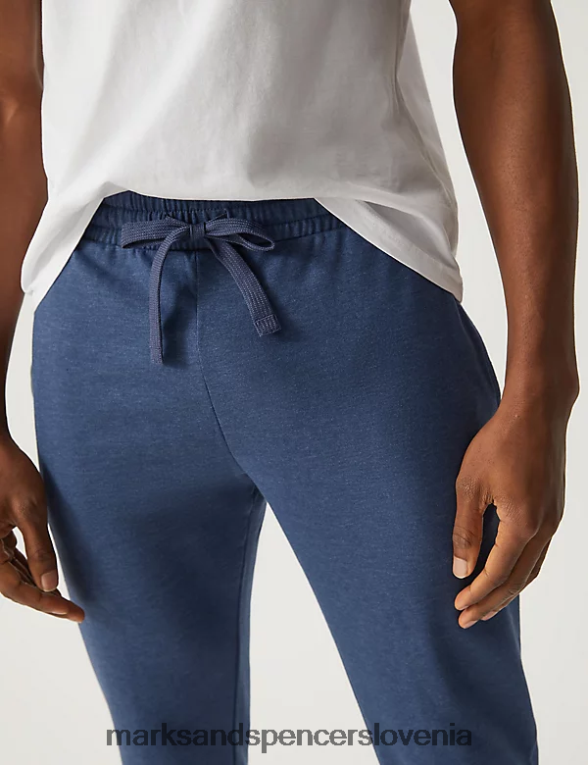 tekaške hlače z ravnimi nogami iz bogatega bombaža denim Marks & Spencer oblačila moški 6T8F6X5738