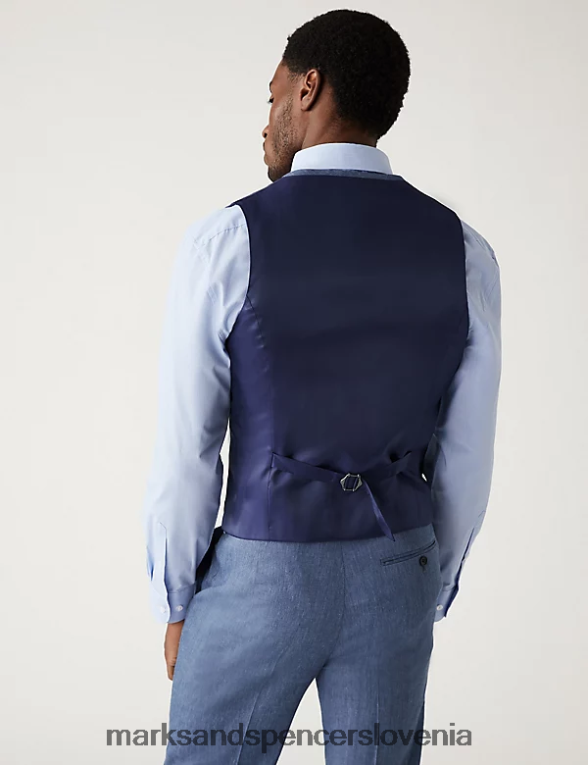 italijanski laneni čudežni telovnik chambray Marks & Spencer oblačila moški 6T8F6X5544
