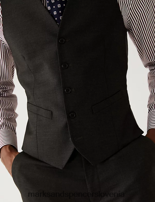telovnik oglje Marks & Spencer oblačila moški 6T8F6X6540