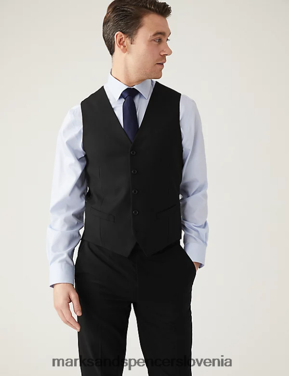 telovnik Črna Marks & Spencer oblačila moški 6T8F6X6178