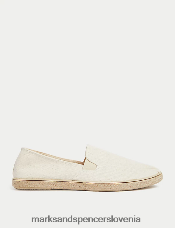 platnene natikače espadrile s svežimi nogami ekru Marks & Spencer obutev moški 6T8F6X5813