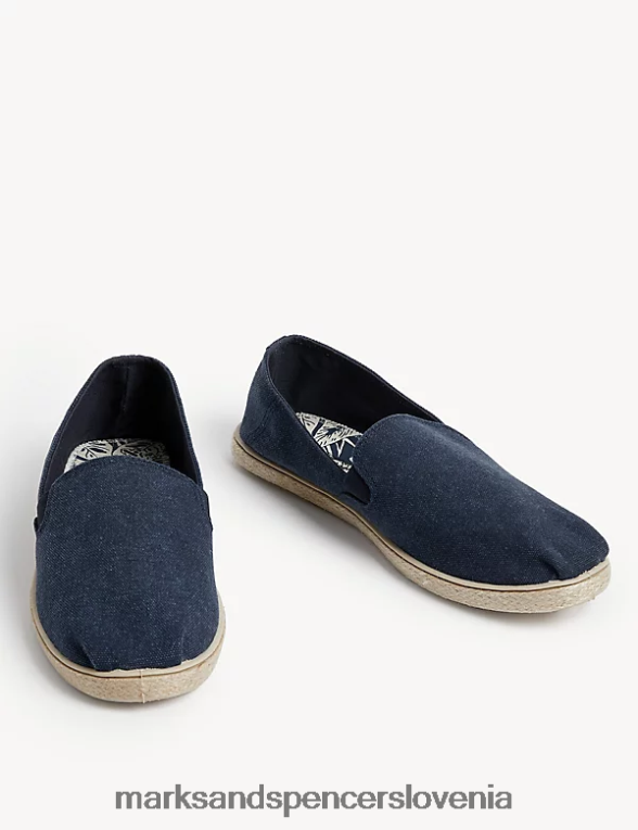 platnene natikače espadrile s svežimi nogami temen denim Marks & Spencer obutev moški 6T8F6X5426